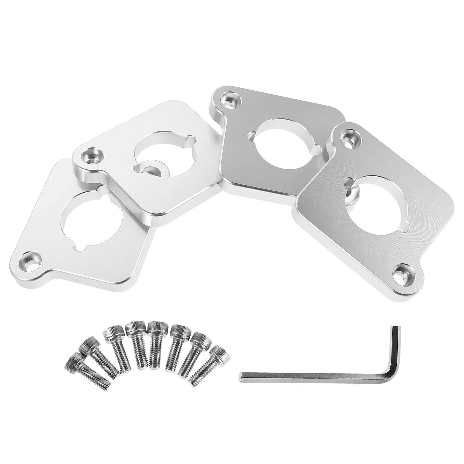 OUNONA Distanziale per Auto Billet Adattatore per Coilpack Piastre di Ricambio per Auto in Argento Billet Parti di Accensione Miglioramento delle Prestazioni Compatibili con Veicoli