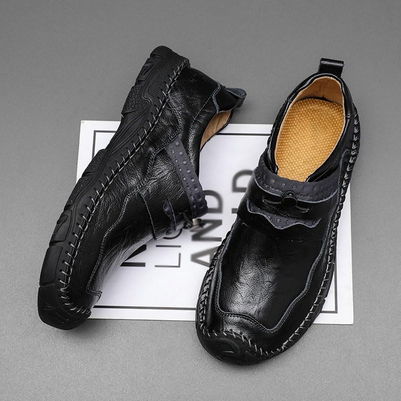 Shoes Men's Casual Slip-on Loafers Comfortable Round-Toe Casual Oxford Shoes for Travel Mountaineering Driving Men Low-top Soft-Soled Shoes2