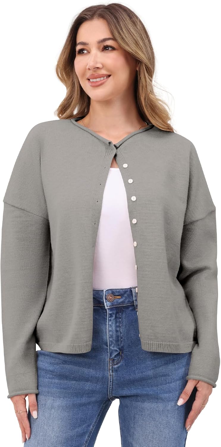Womens Lightweight Open Front Cardigan Sweaters Casual Long Sleeve Sweater Tops Soft Knit Outfits Fall Winter 2025