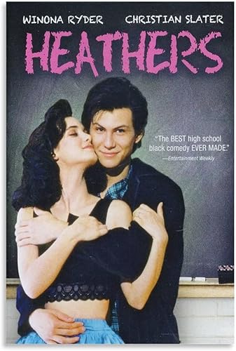 TONGYANG Heathers - Póster de película para dormitorio, decoración de pared estética, lienzo, regalo de 12 x 18 pulgadas (11.8 x 17.7 in)