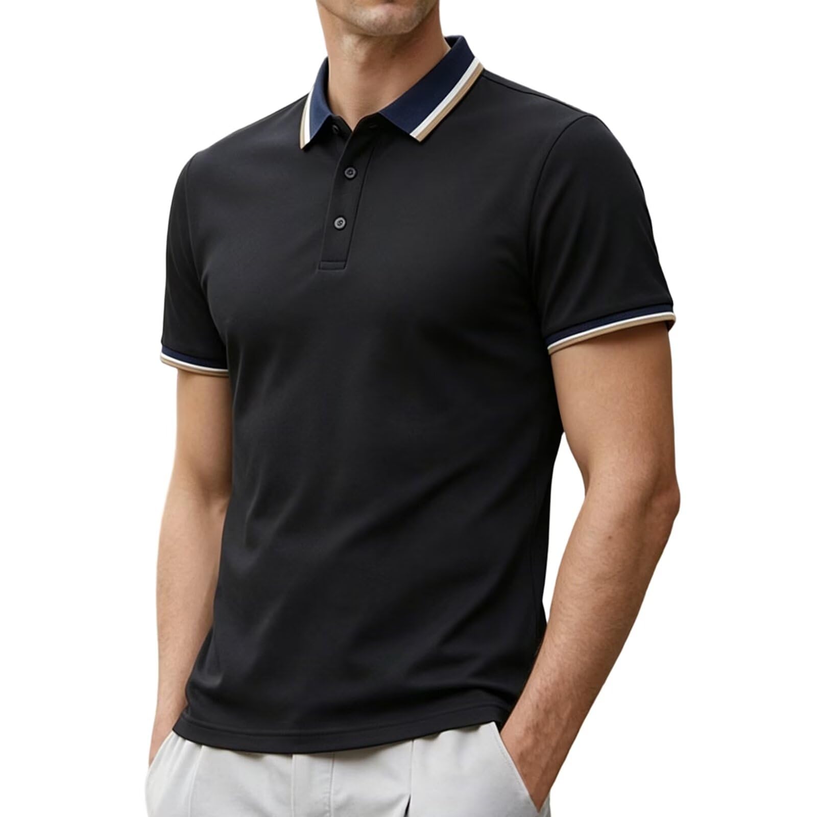 pletward Poloshirt Herren Poloshirts für Herren Sport Polohemd Kurzarm Männer Atmungsaktives Sommer Polo Tshirt Golf Shirt with Collar für Tennis Outdoor Freizeit Arbeits Business