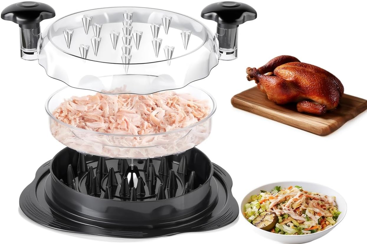 UPGRADED Chicken Shredder Pro 11” – for Meal Prep, Time Saving Chicken Breast Shredder Tool Twist, Meat Shredder, Strong Anti-Slip Strip, Ergonomic Handle, BPA Free, Suitable for Pork Beef Chicken