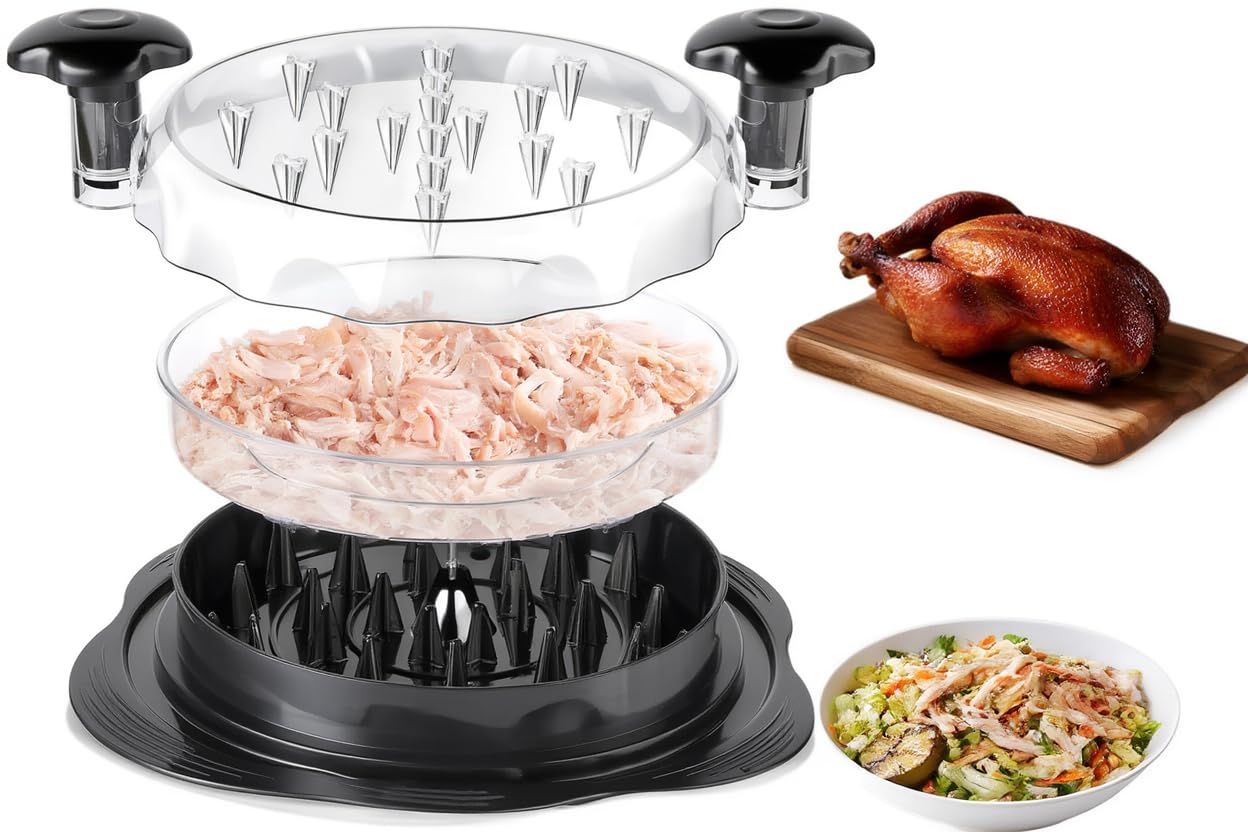 UPGRADED Chicken Shredder Pro 11” – for Meal Prep, Time Saving Chicken Breast Shredder Tool Twist, Meat Shredder, Strong Anti-Slip Strip, Ergonomic