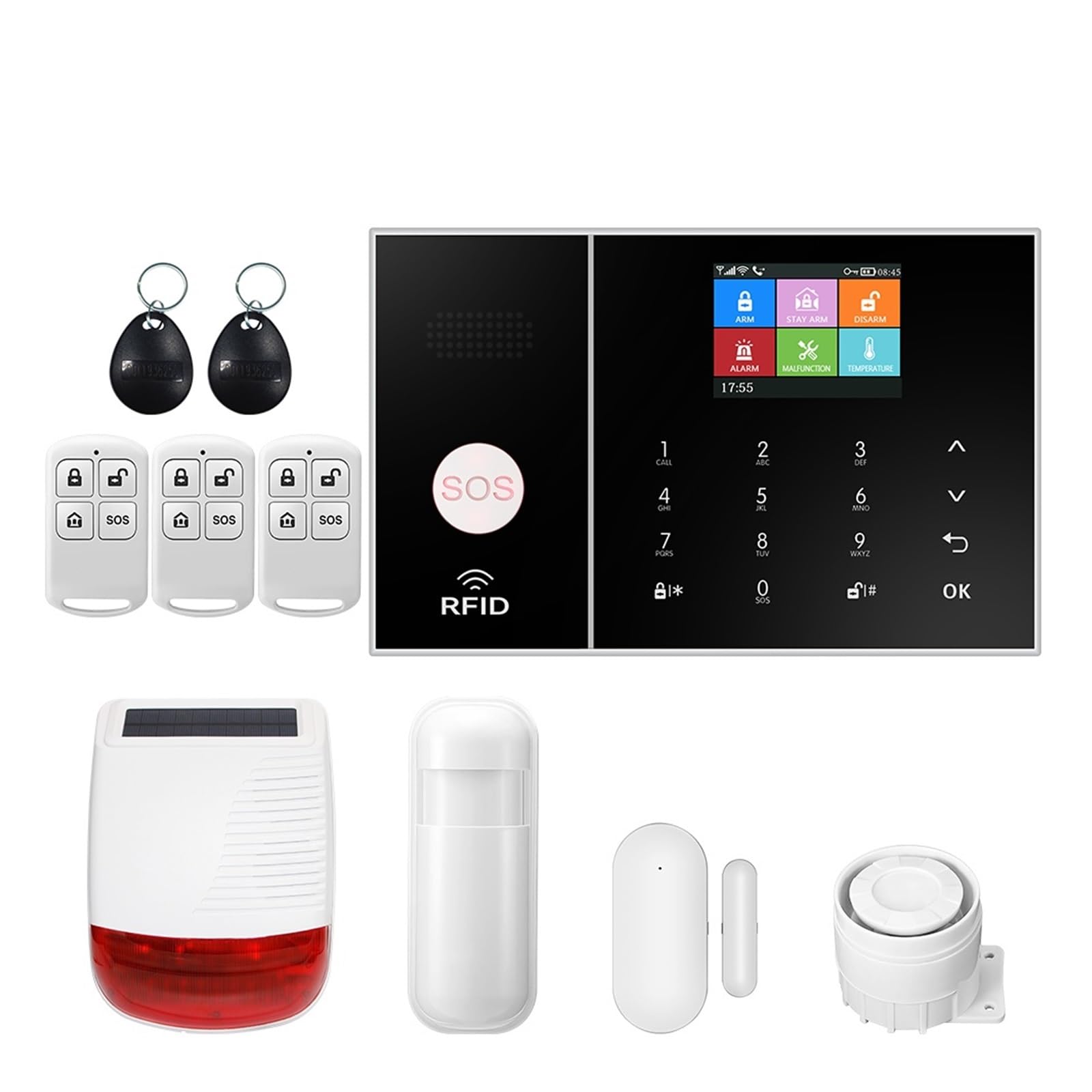 Système d'alarme maison WiFi DELURA avec capteur de porte intelligent