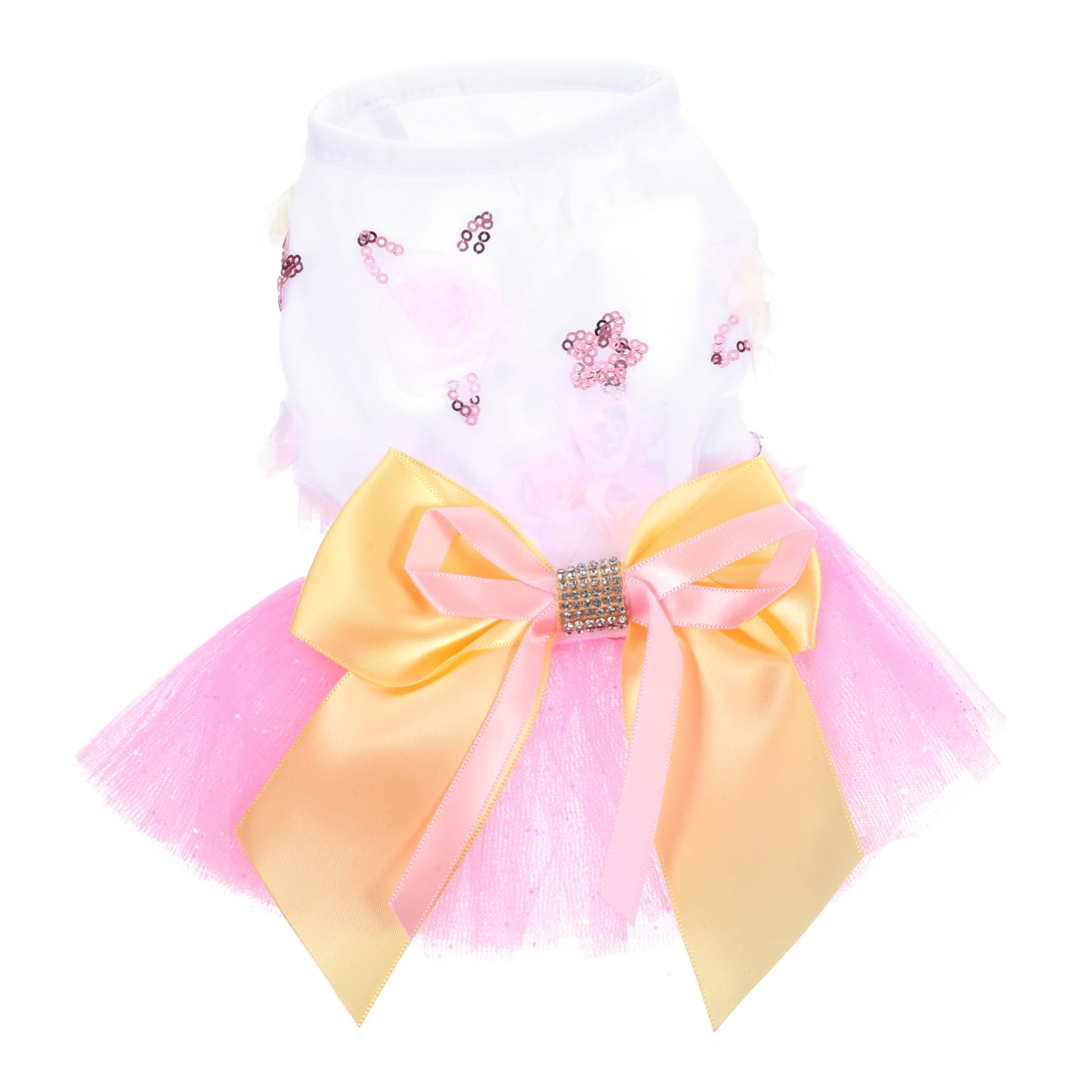 Robe princesse pour chien avec jupe tutu à paillettes pour vêtement de fête