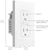 Amazon Basics Enchufe de pared inteligente, solo compatible con Alexa, tomacorrientes controlados individualmente, control por voz, WiFi, 15 amperios, 2.4 GHz, no requiere hub, blanco 5