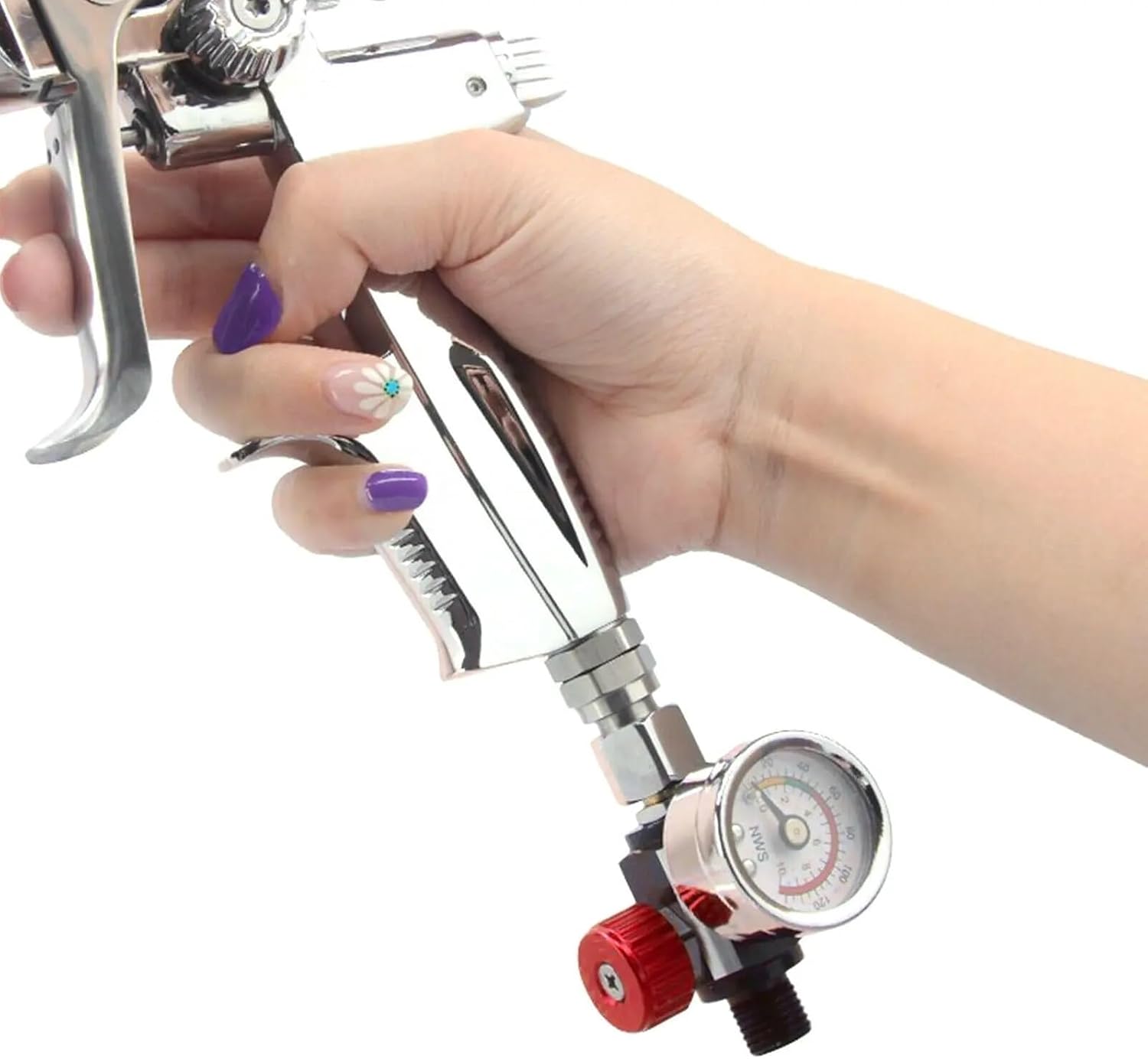 Spray Paint Gun Air Regulator Gauge & Adapter Pneumatic Spray Gun Accessories