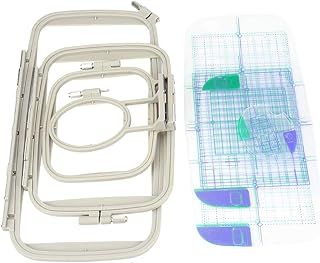 4 Stück Stickrahmen Zubehör Set Kompatibel mit Brother PE-700 PE-700II PE770 PE780D Maschine