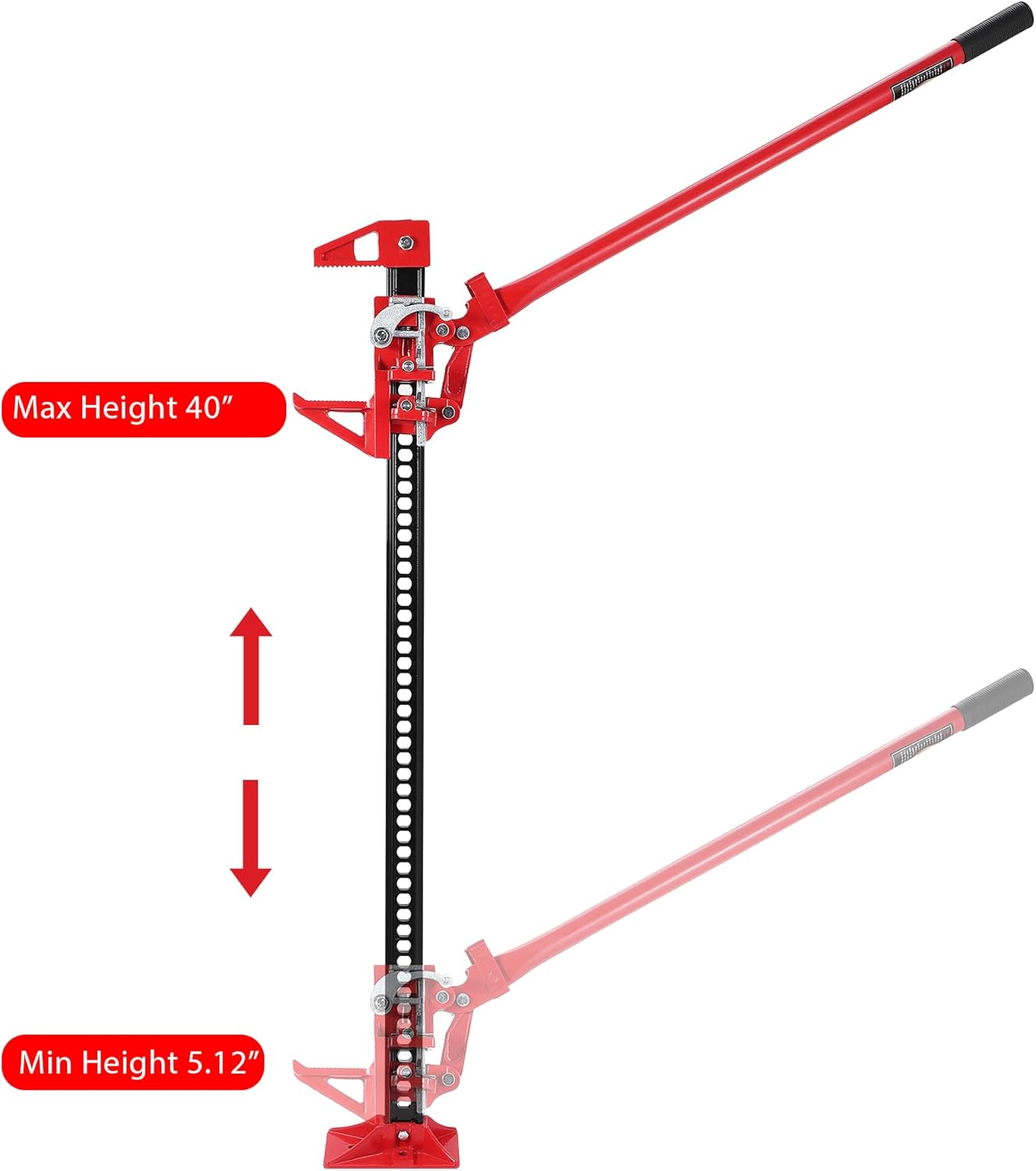 Garvee High Lift Recovery Jack 48", 3.5 Ton (6000 Lb) Heavy Duty Off-Road Farm Lifting Equipment with Wide Base, Multi-Purpose Utility Bumper Lifter for Car, Truck, SUV, Trailer, 4x4 & Farm Use