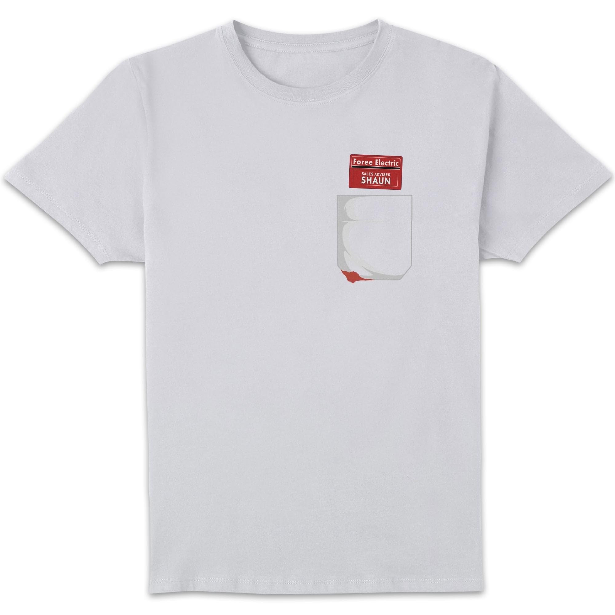 Shaun Of The Dead You've Got Red On You Pocket T-Shirt - White - XXL