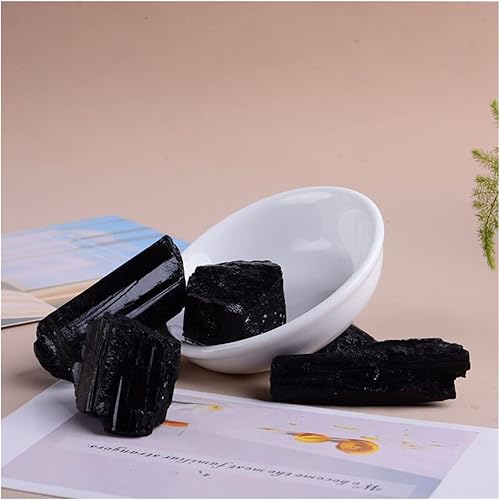 Miniatura 6 de Feng Shui Decorar Espécimen Natural Turmalina Negra Grava Rough Irregular Crystal Stone Jet Stone Colección Eliminar Magnetismo Ward Off Evil