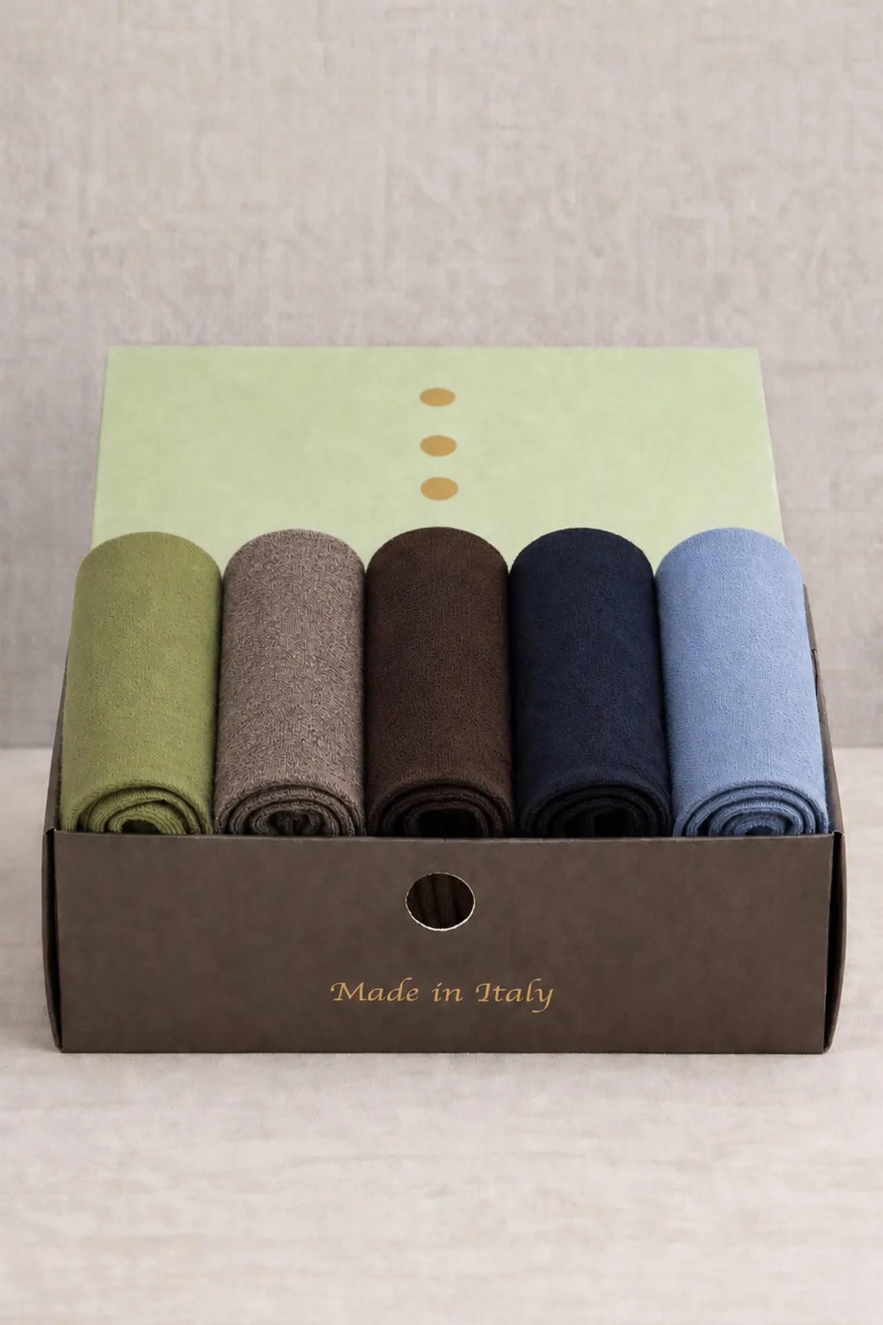 GATTI A POIS Box da 5 Paia di Calze Donna in Cotone Pettinato, Stile Elegante, Made in Italy