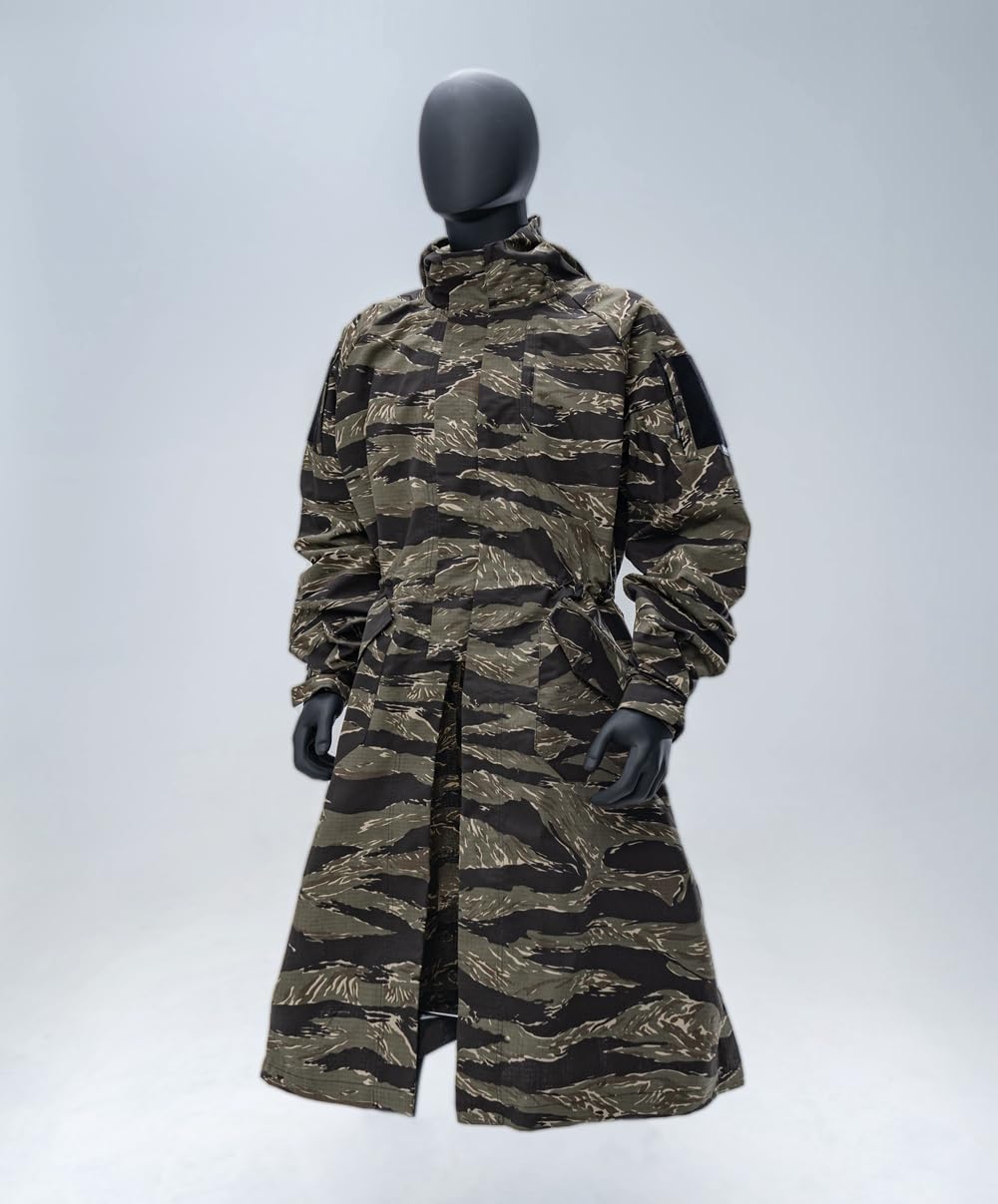 Combat Robe 2.0 Tactical Long Coat A-Line Trench Coat Loose Fit Military Windbreaker Outdoor Hiking Hunting