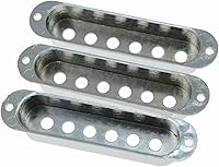 Vista 2 de Dopro 48502.047 in cromo plástico ST Strat Guitarra Pickup Covers 3 Single Coil Pickup Cover para Stratocaster