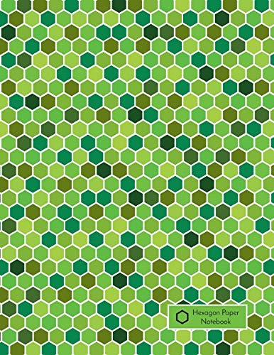 Hexagon Paper Notebook: 1/4 inch (0.25 in) Hex Graph Paper, 8.5" x 11", 50 sheets / 100 pages, Green