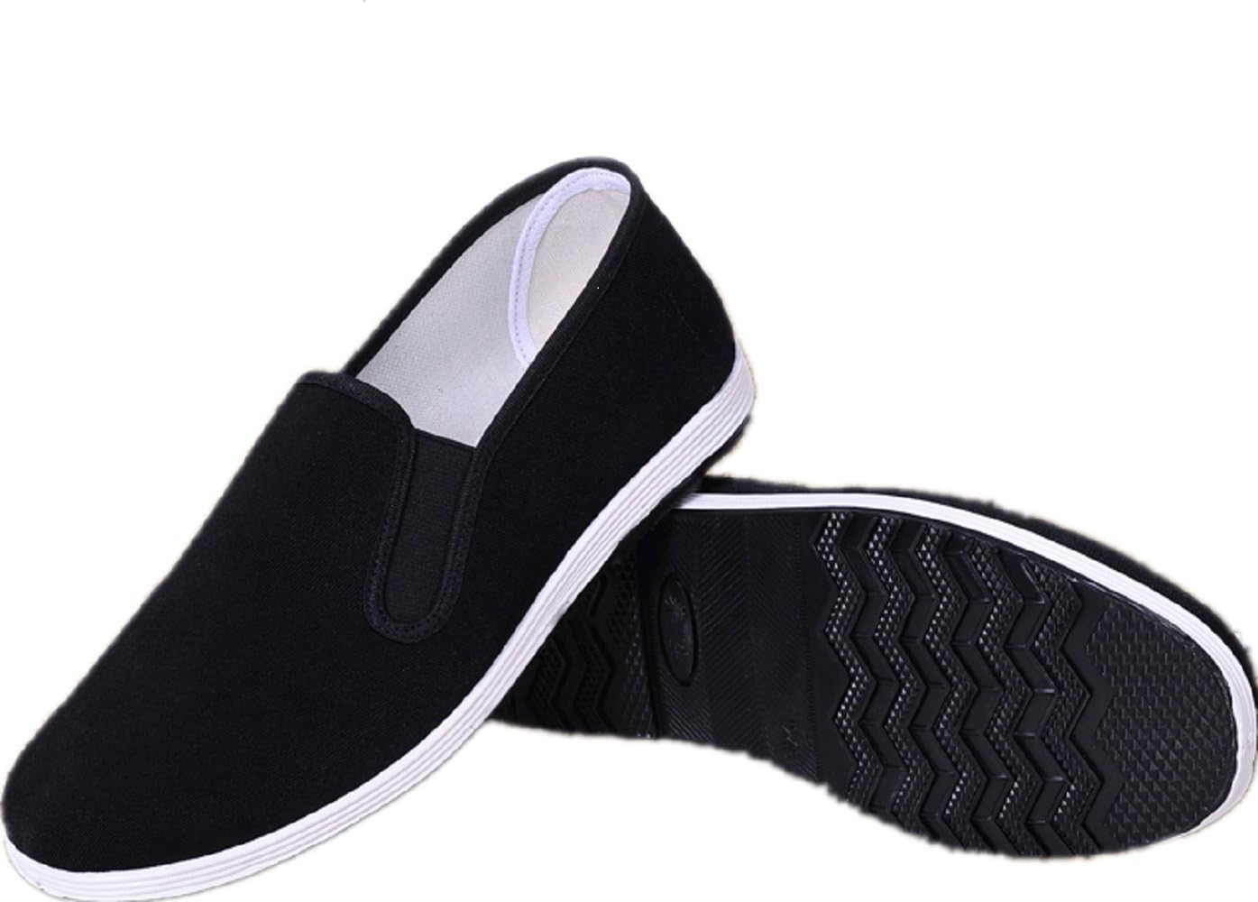 Chinese Traditional Old Beijing Shoes Kung Fu Tai Chi Shoes Rubber Sole Unisex Black