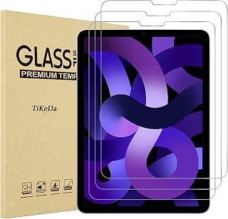 3 Pack Screen Protector Compatible with iPad Air 5th 4th Generation (Air 5/4,10.9 Inch, 2022/2020), iPad Pro 11 Inch All Models Tablet - Tempered Glass, Apple Pencil Compatible