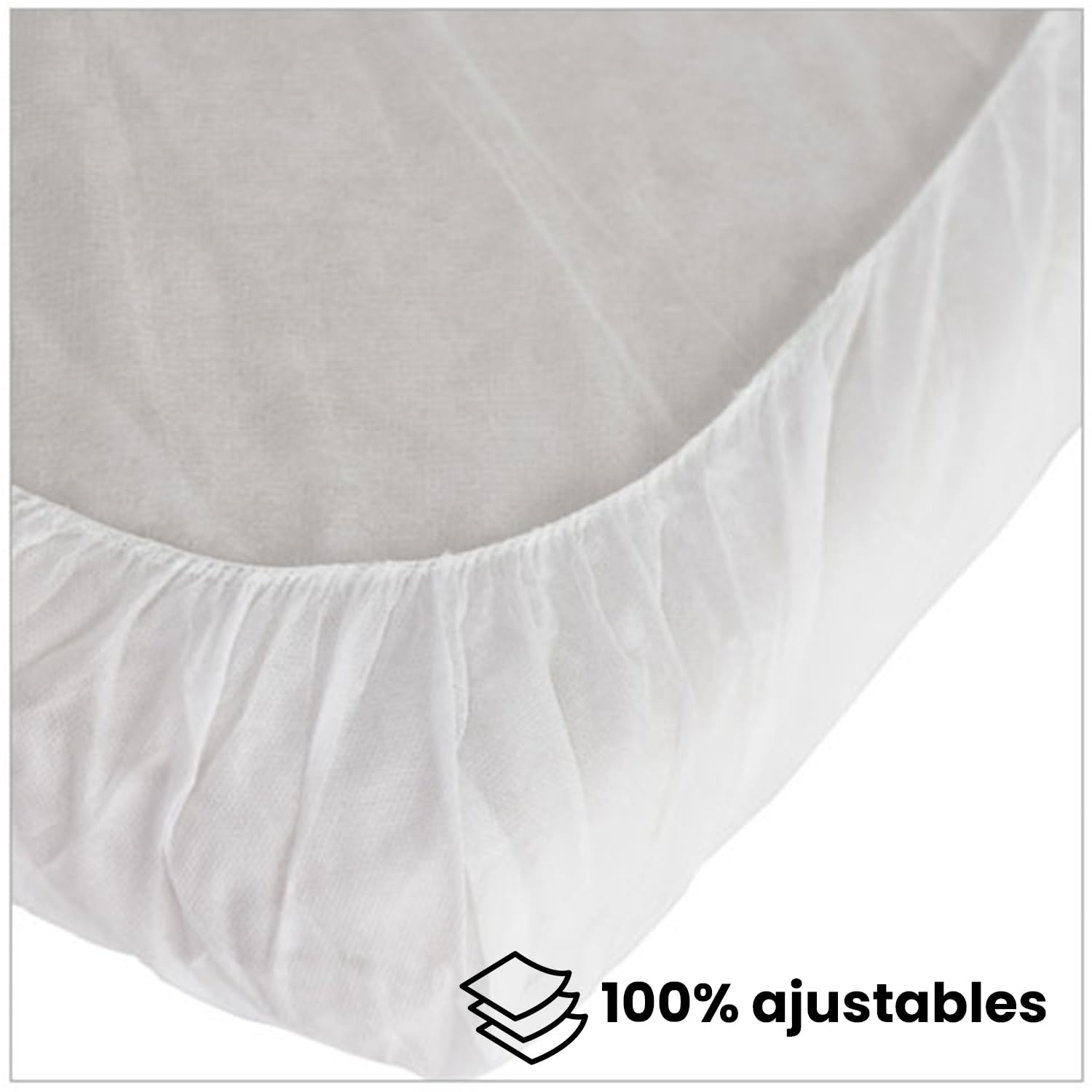 Sabana de camilla Desechable Ajustable de Polipropileno 80x210cm Funda de masaje TNT SMS (100)