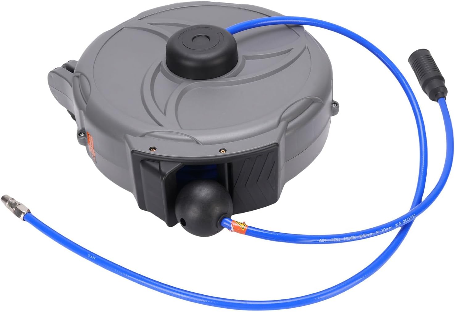 LiebeWH Air Hose Reel Retractable Self Locking Quick Connector, Wall Mount Pneumatic Hose Reel 15m with Auto Rewind for Garage Workshop Auto Repair