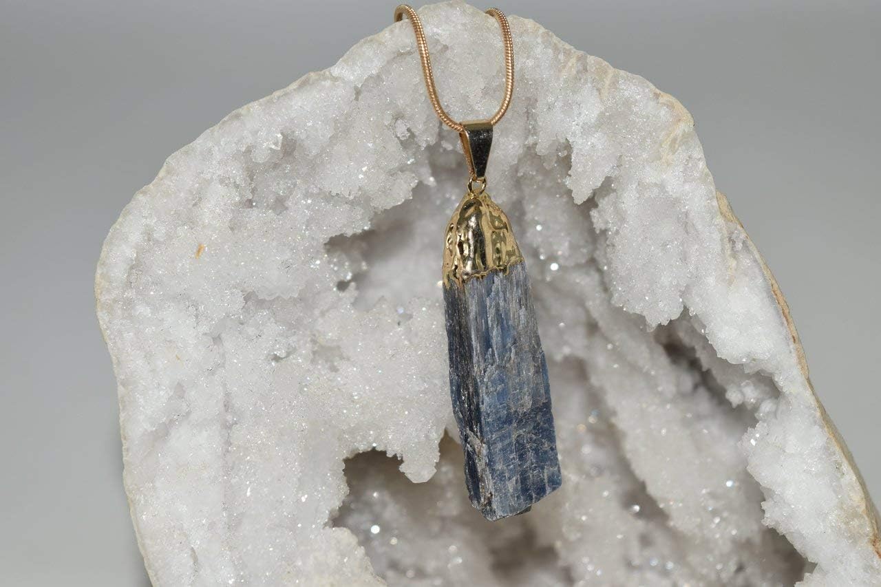 Nature's Enlightenment Blue Kyanite Crystal Pendant and Necklace GP-