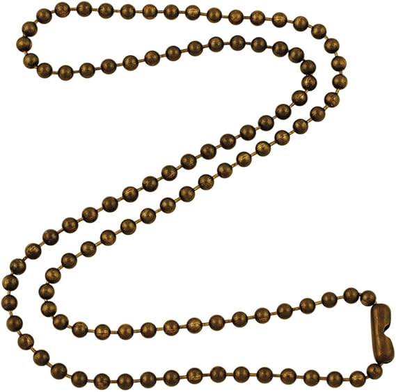 Amazon Dragonweave 3 2mm アンティーク 真鍮 ボールチェーンネックレス 非常に丈夫なカラー保護仕上げ ネックレス 通販