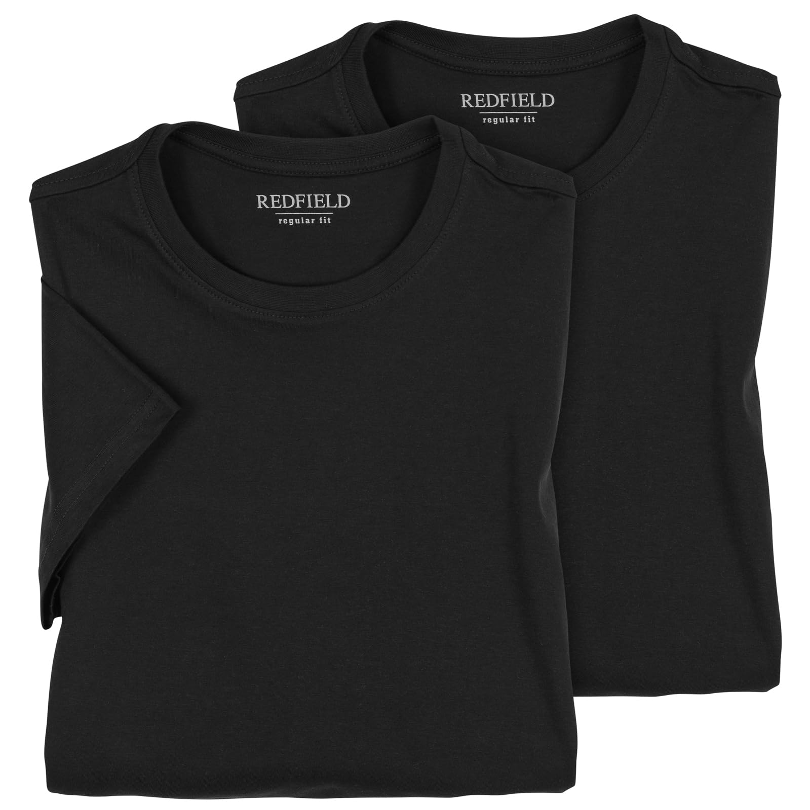 Redfield Doppelpack T-Shirt Herren Übergröße schwarz
