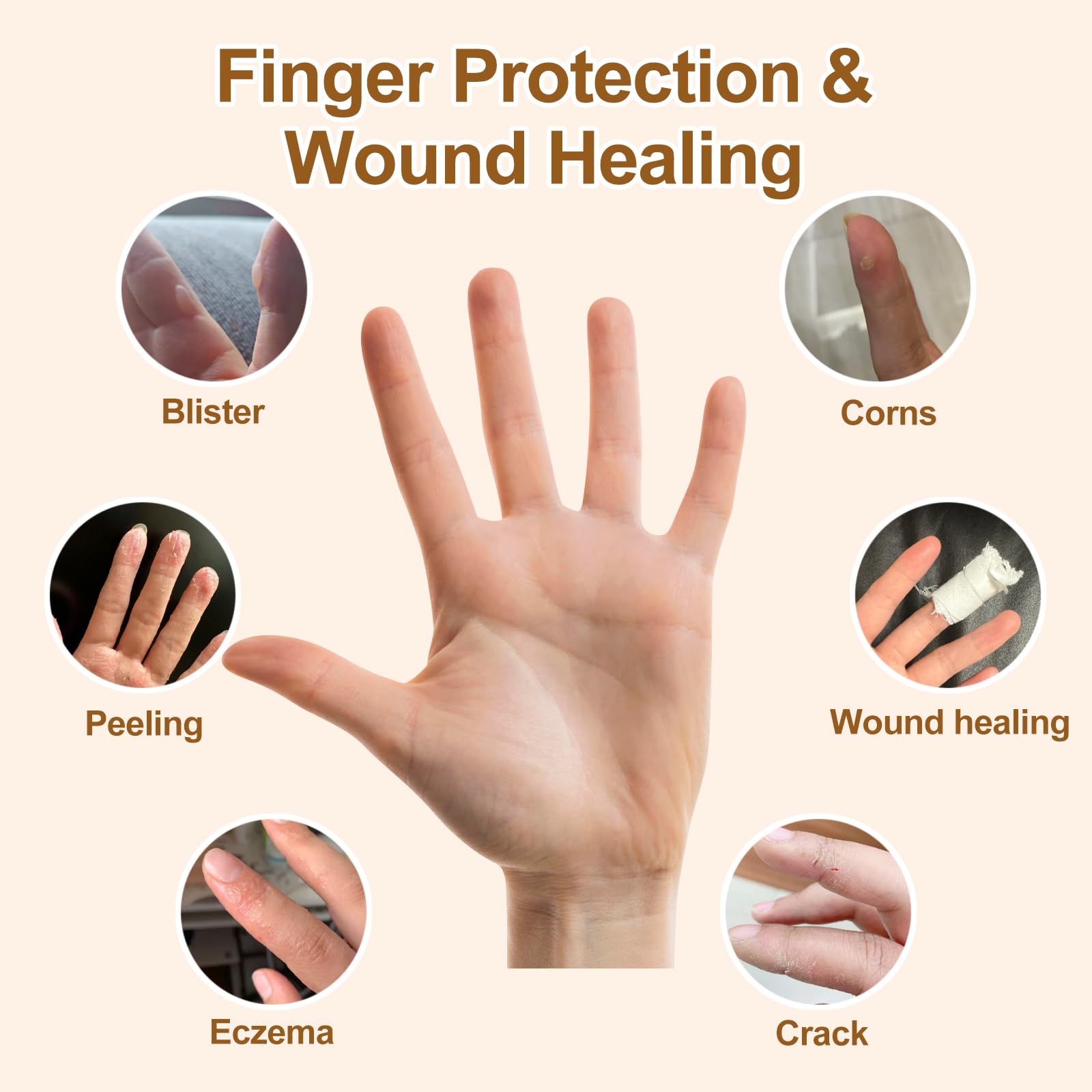 BMKYUET Gel Finger Cots 20Pcs -Reusable Silicone Finger & Thumb Guards,Flexible Shields Against Dryness, Rubbing, and Skin Stress During Activities 2