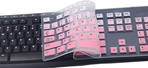 Miniatura 8 de Protector de piel ultra delgado para teclado de silicona para computadora de escritorio, compatible con teclado inalámbrico Logitech MK295 MK275