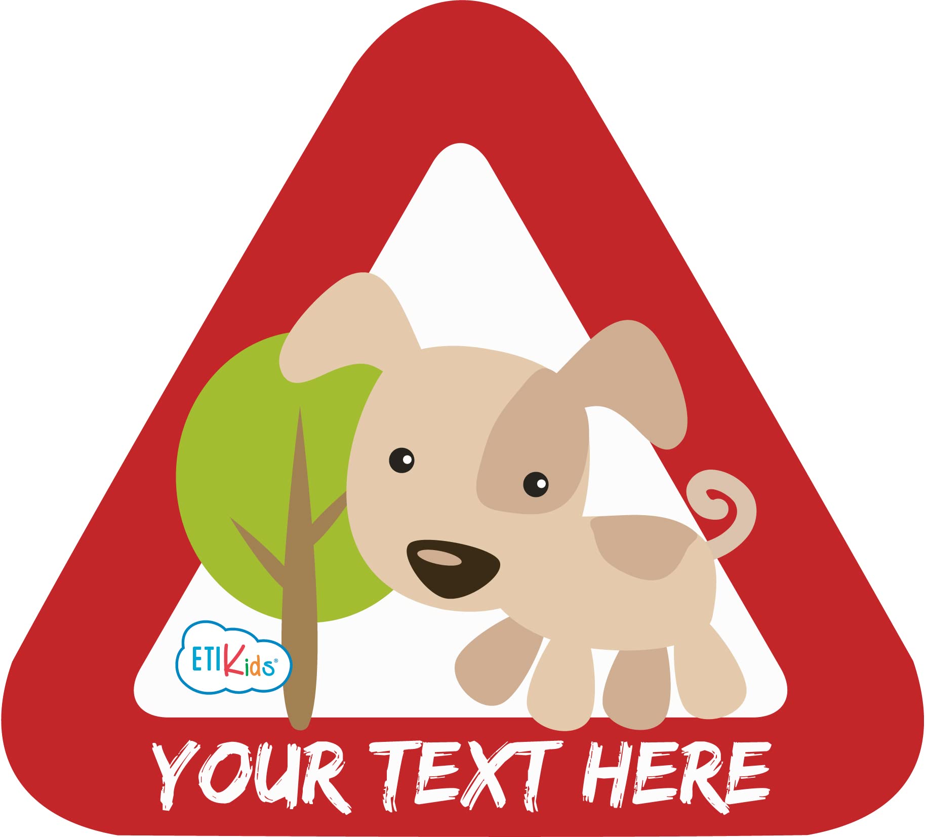Haberdashery Online Custom Baby on board sticker for the car. Adhesive vinyl also for motorcycles. 15 x 13'7 cm. (39. Dog)