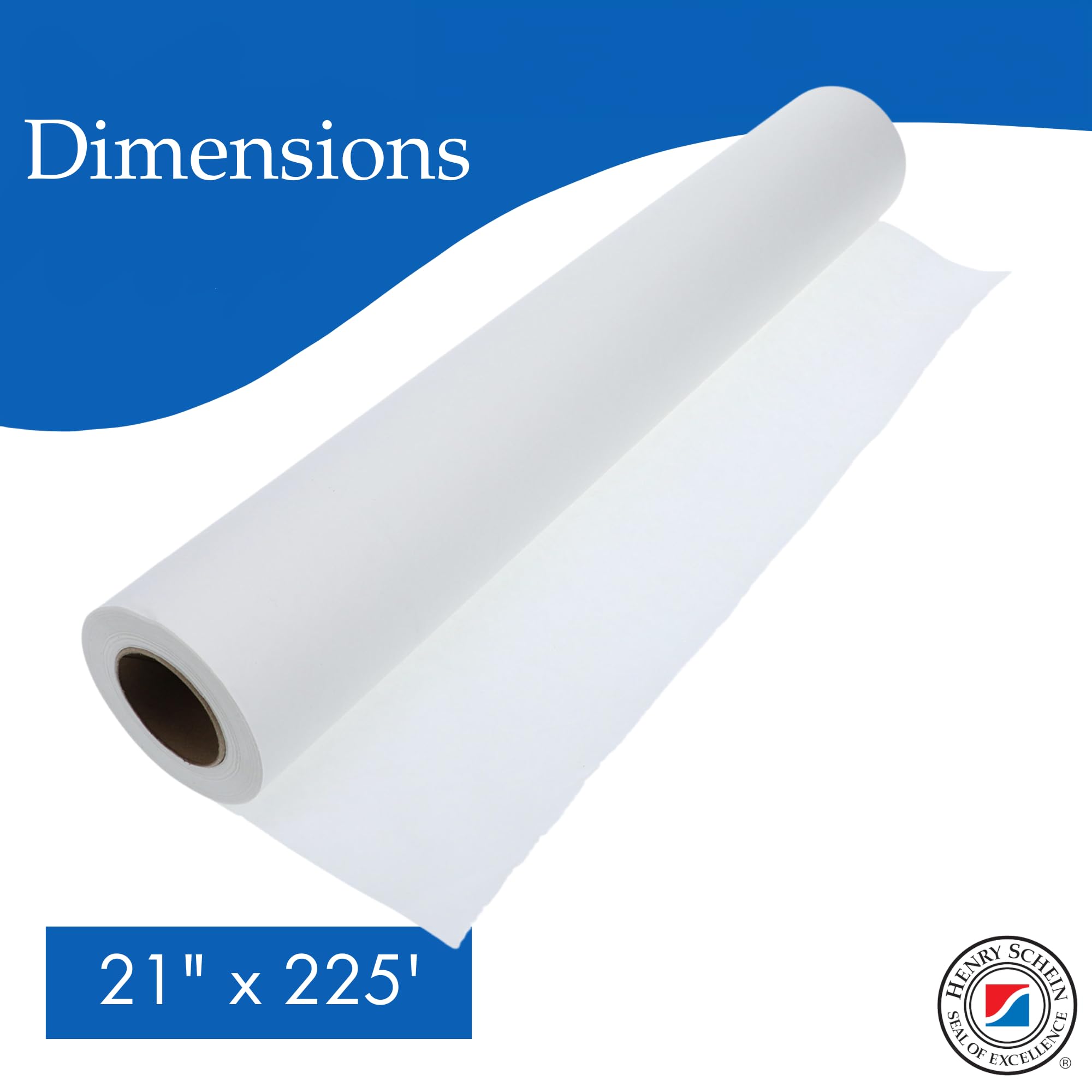 Henry Schein Exam Table & Multi-Use Paper Roll, 21" x 225', White, 1 Roll — Amazon image 3