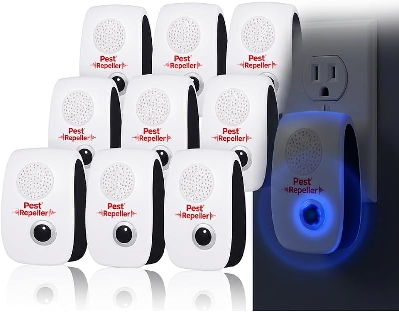 2026 Ultrasonic Pest Indoor Repeller Plug in,10Pack Pest Control Plug in | Pest Repellent Ultrasonic Plug in for Mouse,Mice,Roaches,Ants,Spiders - Pest Pro Plug in for Kitchen Pantry,Garage,Basement