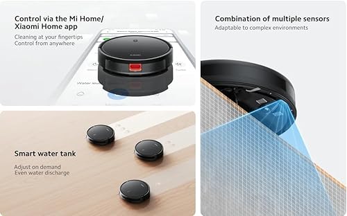 Miniatura 7 de Xiaomi Robot Vacuum E10C, potente ventilador de succión de 3500Pa, combinación de múltiples sensores, control de aplicaciones, tanque de agua