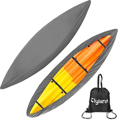 Miniatura 8 de Fundas impermeables para kayak de 10 a 16 pies para almacenamiento al aire libre, accesorios de cubierta de canoa, cubierta de lancha Oxford,