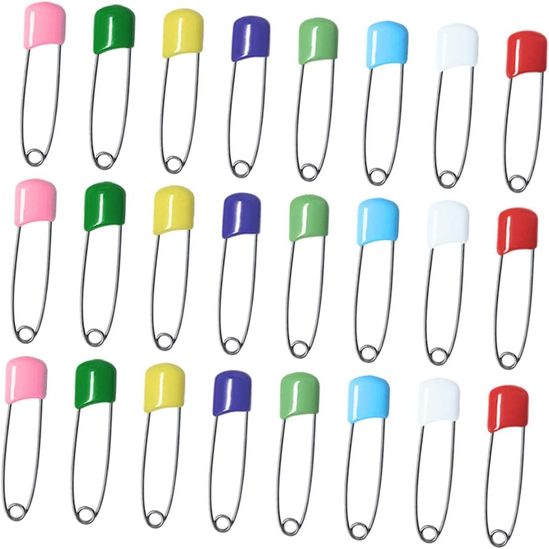 100pcs Plastic Safety for Cloth Diapers and Bibs Pin Locking Closure for Secure Fastening of Accessories and Clothes