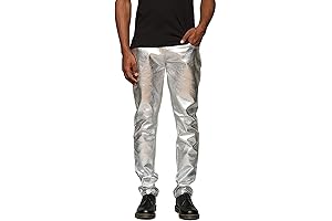 Men's 70s Style Space Costume Shiny Disco Dance Party Pants