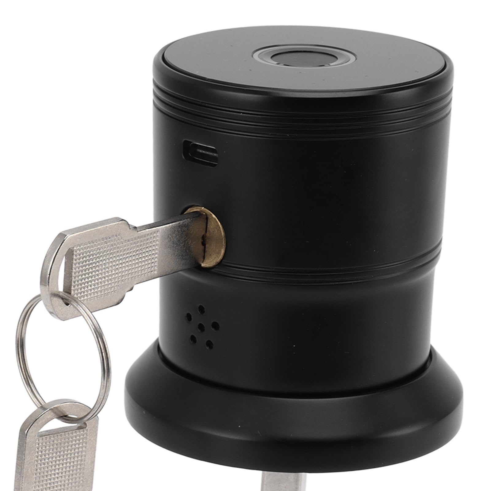 Door Smart Lock Semiconductor Maniglia per porta con impronta digitale nera per porte da ufficio spesse da 40 a 60 cm
