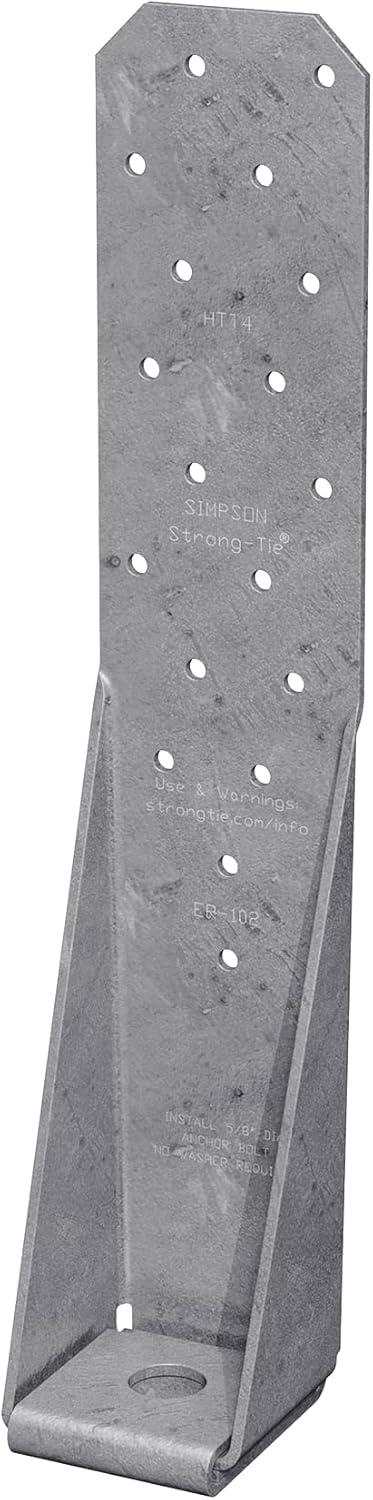 Simpson Strong-Tie HTT4 HTT 12-3/8-in. Heavy Tension Tie for 5/8-in. Anchor (Pack of 16)