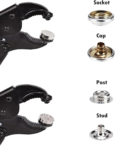 Miniatura 4 de Kit de cierres a presión de alta resistencia, alicates a presión para broches de metal, kit de herramientas a presión de lona, herramientas a