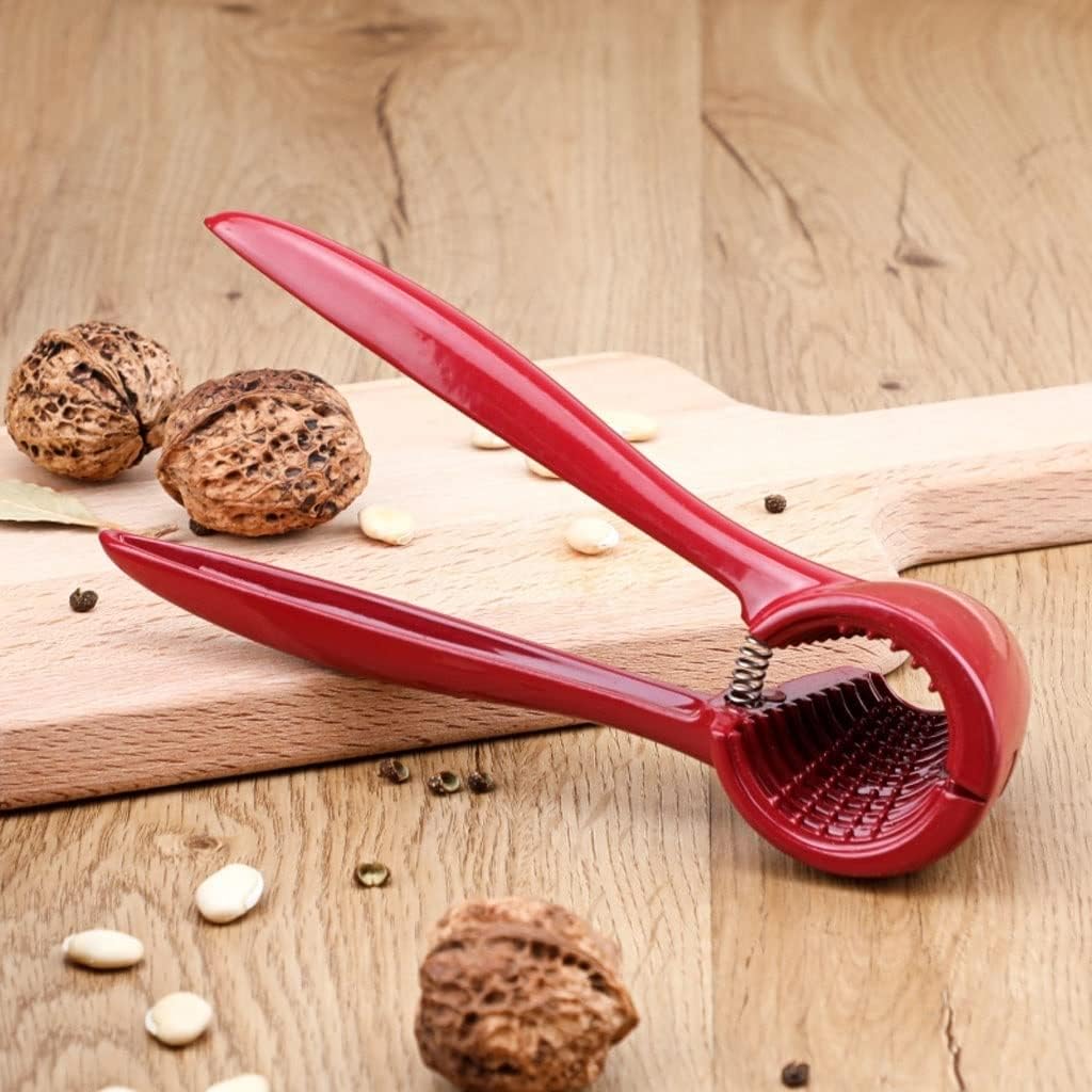 Nutcracker Walnut Clip Sheller Kitchen Multifunctional Nut Pine Nut Clip Dried Fruit Tongs Zinc Alloy Bottle Opener Clip Red Walnut Nipper
