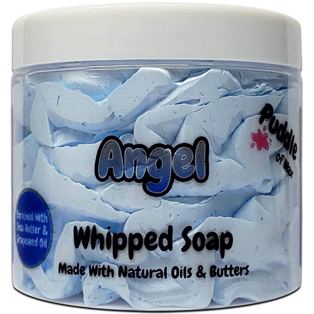 Angel Whipped Soap Body Wash - 150g - Natural Oils and Butters - Perfume Scent - Vegan Friendly - Puddle of Wax - Made in the UK