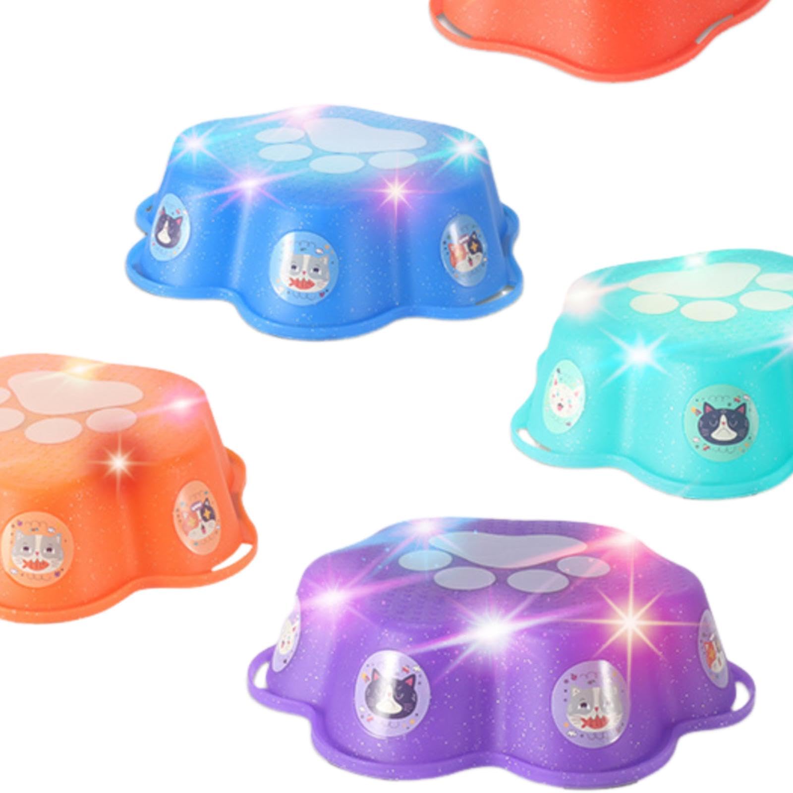 Almencla Balance Stepping Sensoriales Apilables para Niños Juguetes Musicales con Luces Y Base Antideslizante Material PP Resistentes Adecuados, 5 Uds.