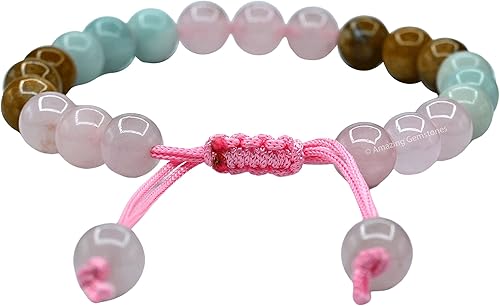 Miniatura 258 de Natural Healing Crystal Bracelet for Women - Mens Bracelet Energy Balancing Gemstones Set - Adjustable Stone Bead Bracelet for Men and Women - Anger
