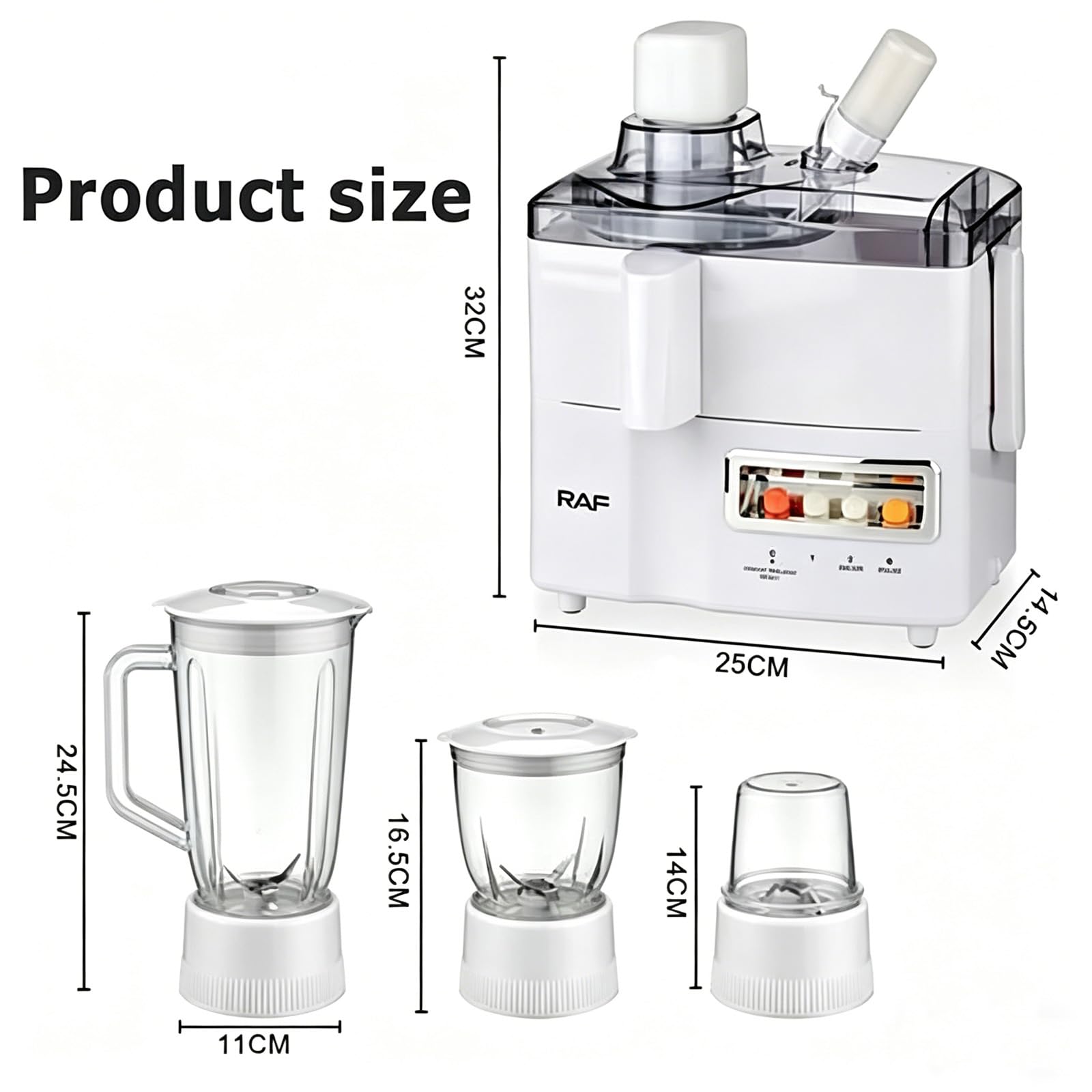 Presse-agrumes Et Mixeur 4 En 1, Extracteur De Jus D'agrumes électrique De 1,8 L, Facile à Nettoyer, Haut Rendement, Mixeur Multifonction Pour Fruits Et Légumes