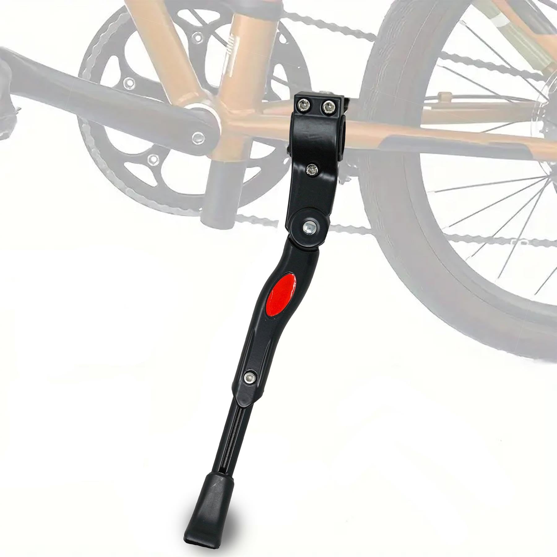 Laxzo ® Adjustable Bike Kickstand, Fits 24-28 Inch Wheels, Aluminium Alloy Side Stand with Anti-Slip Bigfoot Design, Chainstay Mount, for Mountain, Road, and Kids Bikes