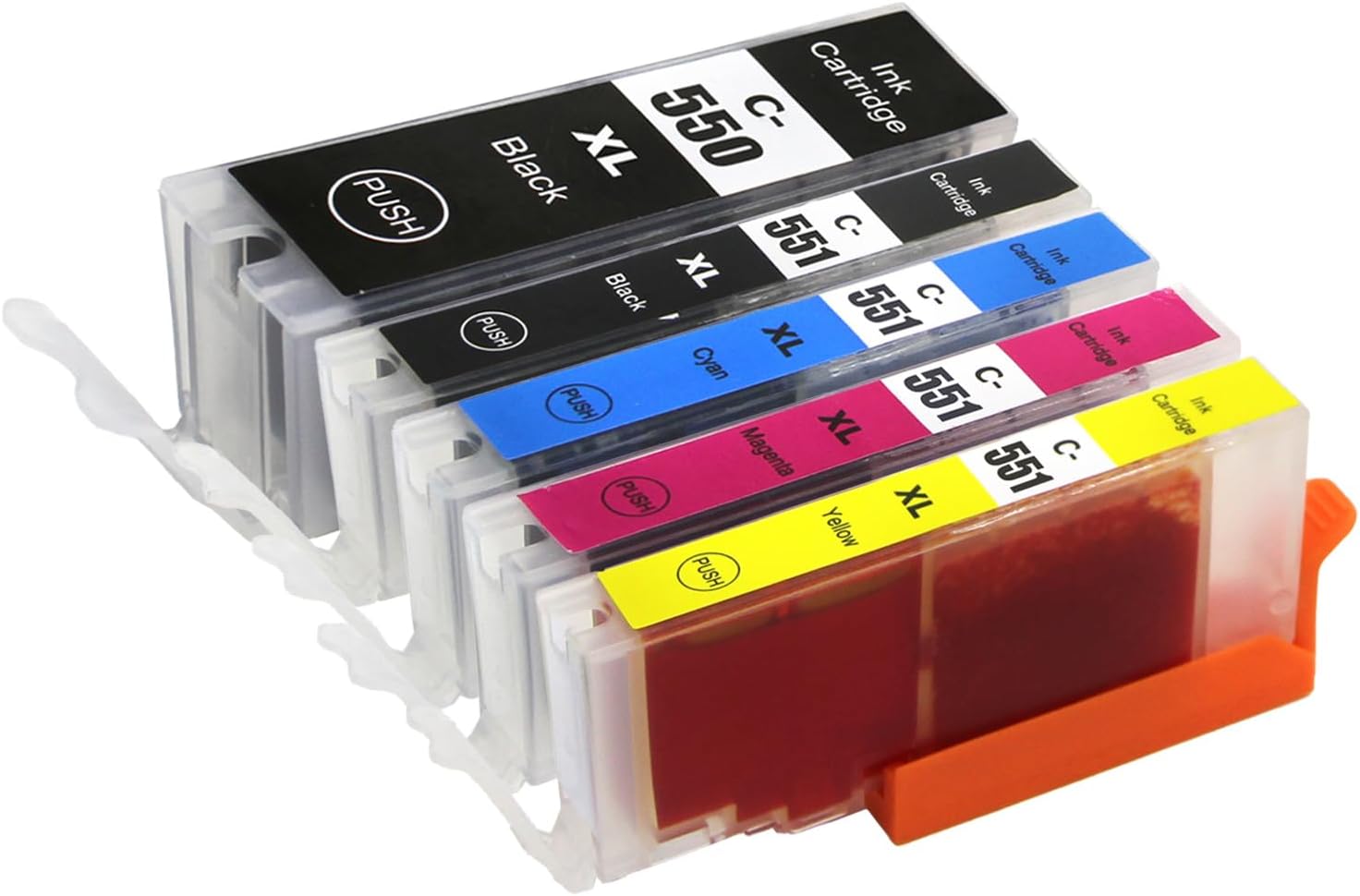 Go Inks Compatible PGI-550 & CLI-551 XL Ink Cartridges - 5 Pack replacement for Canon PIXMA Printers - 23ml/12ml - 550/551 XL multipack - High Yield - 1 Set