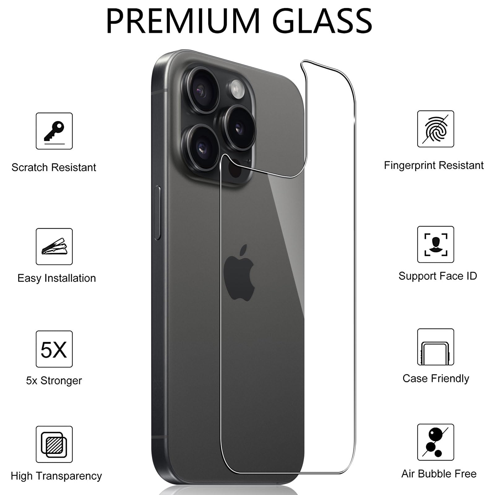 Lutree Vetro Temperato Per IPhone 15 Pro 6,1