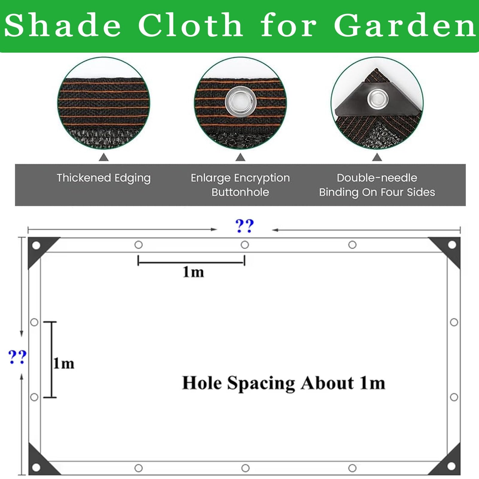 Telo ombreggiante 80% resistente ai raggi UV, 2,3 x 7,2 m, durevole copertura in rete per giardino, serra, pergolato, ideale per piante, fiori, fienili e cucce con occhielli