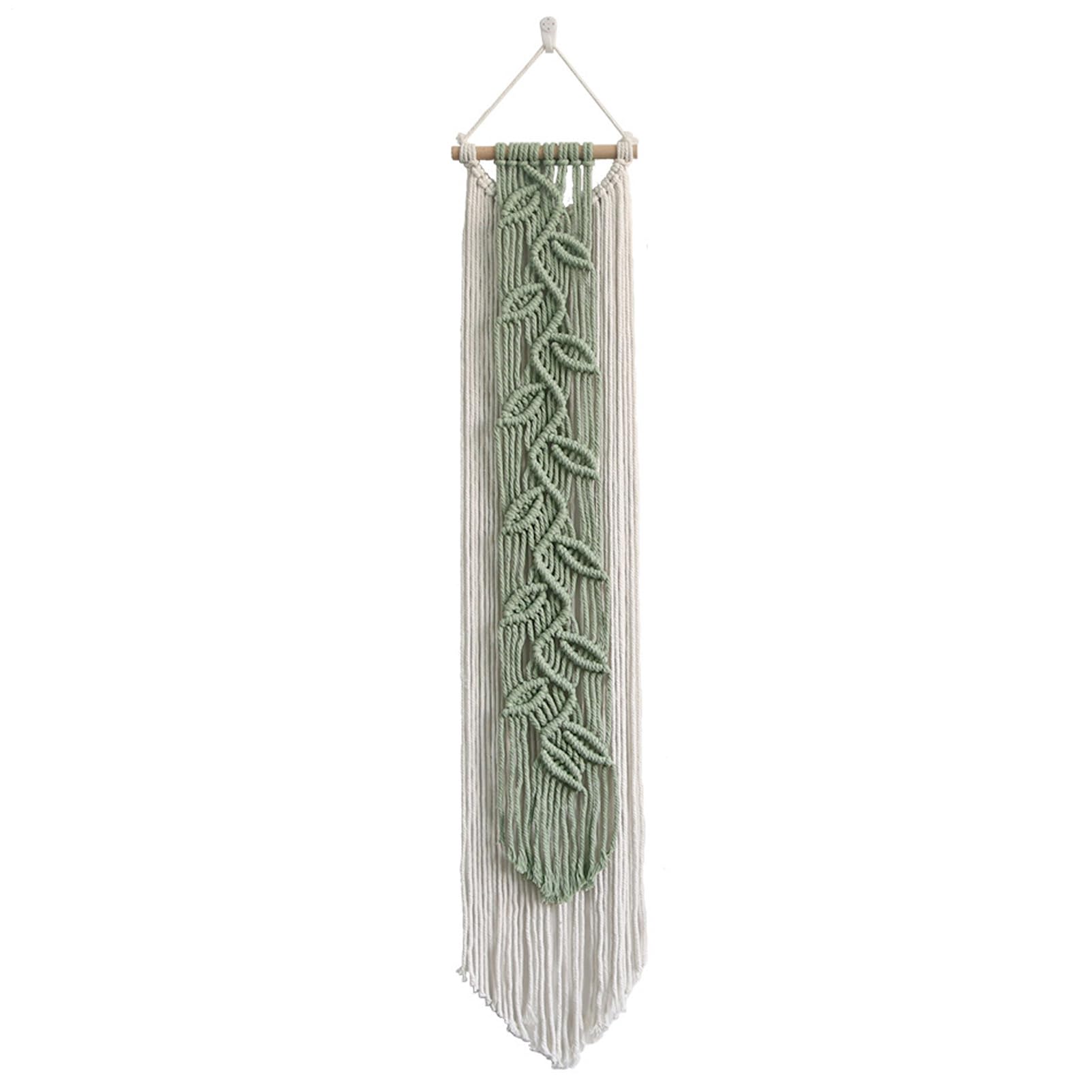 Tapiz de macramé en algodón natural tejido a mano para decorar cafeterías 8