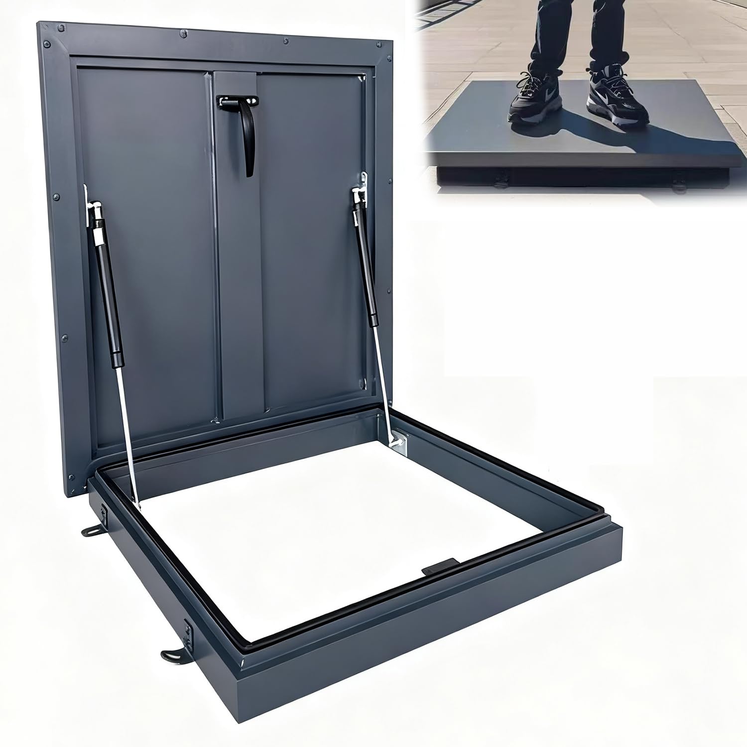Trappe d'accès au toit en alliage d'aluminium 70x55 cm pour sous-sol et grenier