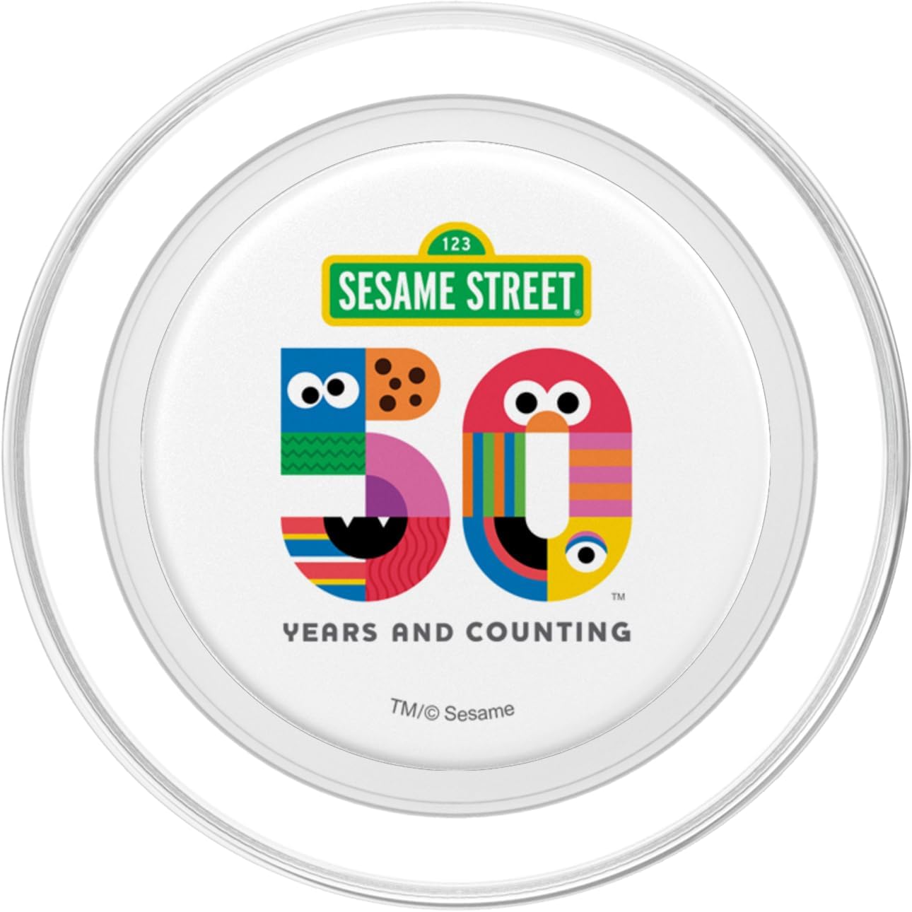 Sesame Street 50th Anniversary Logo PopSockets MagSafe PopGrip for iPhone